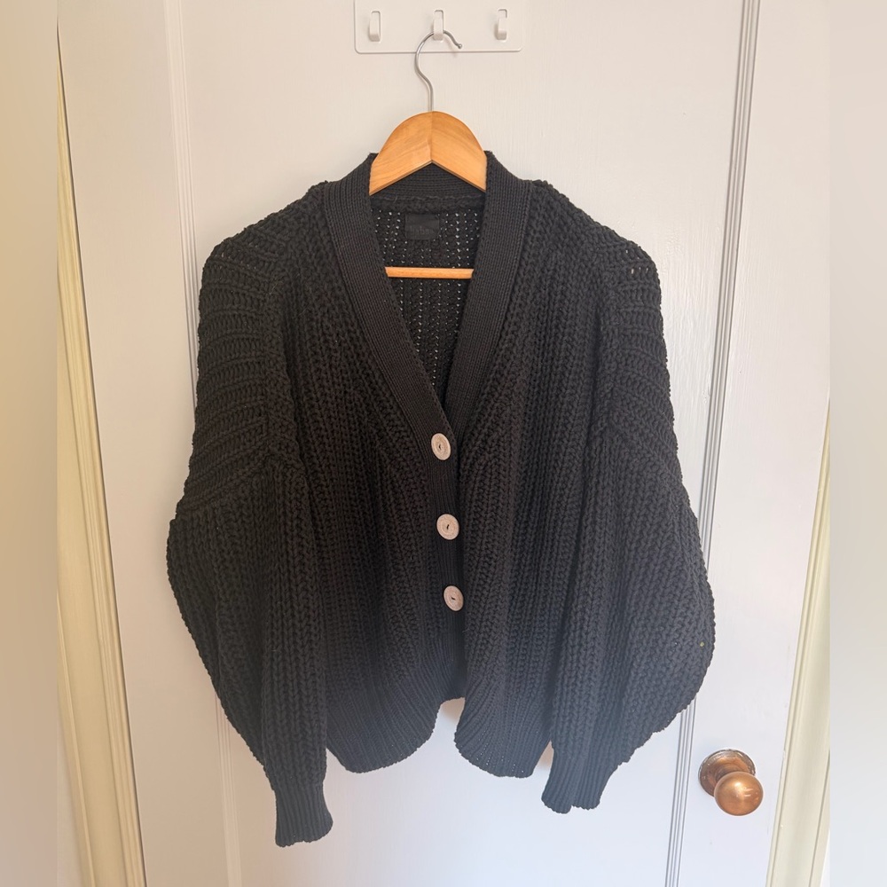 Babaa Black Cardigan Sweater
